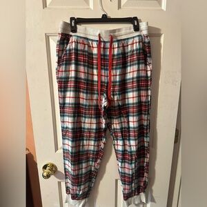 American Eagle Outfitters Plaid Pants with Red Accents
